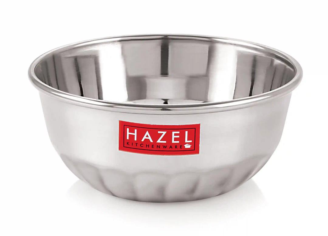 HAZEL Stainless Steel Mixing Bowl | Stainless Steel Cake Batter Bowl Set of 4, 300 ml Each | Baking Accessories Items | Mixing Bowl for Baking with Glossy Finish