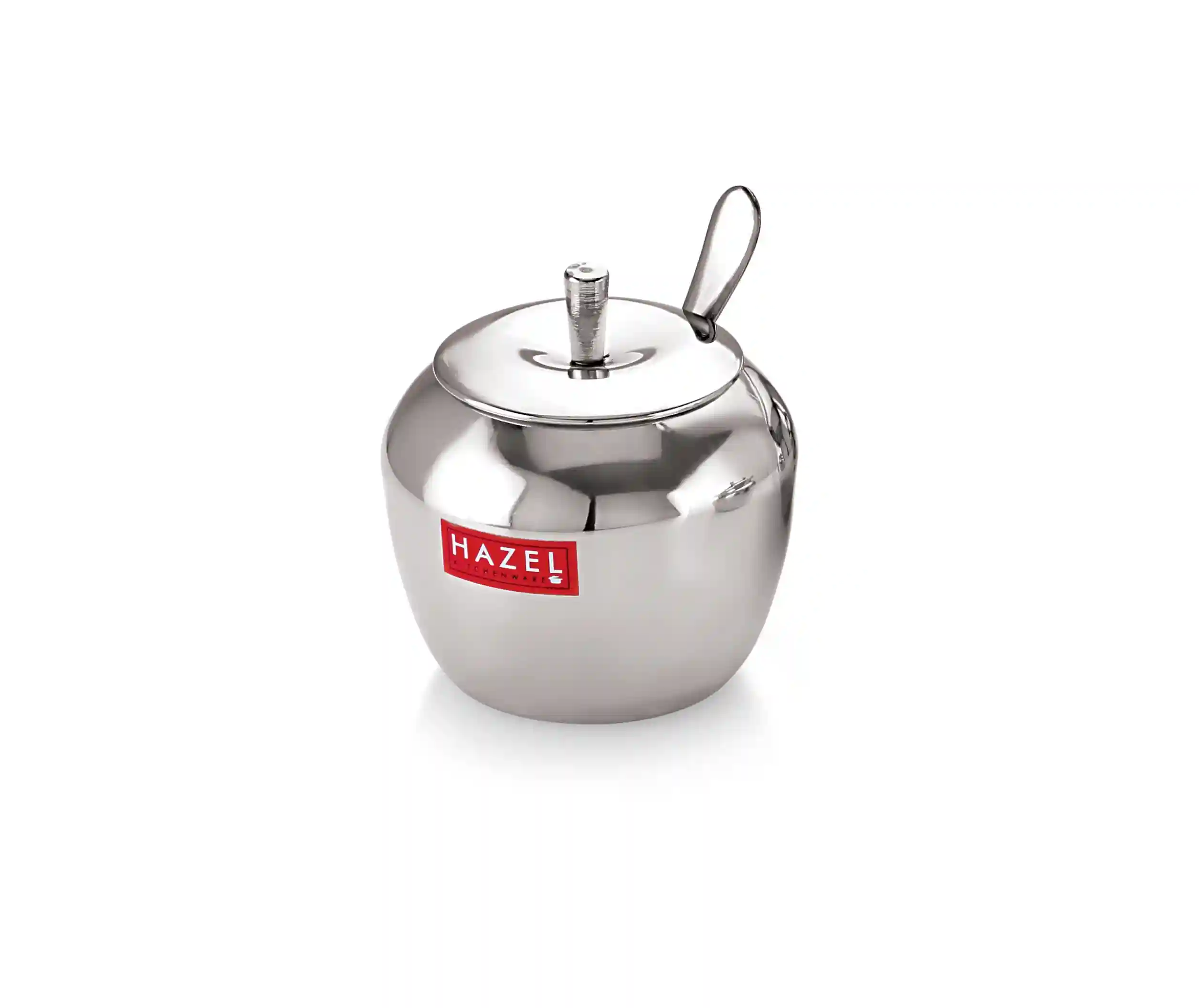 HAZEL Stainless Steel Oil and Ghee Container With Spoon for Kitchen | Multipurpose Oil Container | Capacity of 300ml, Silver (Pack of 1)