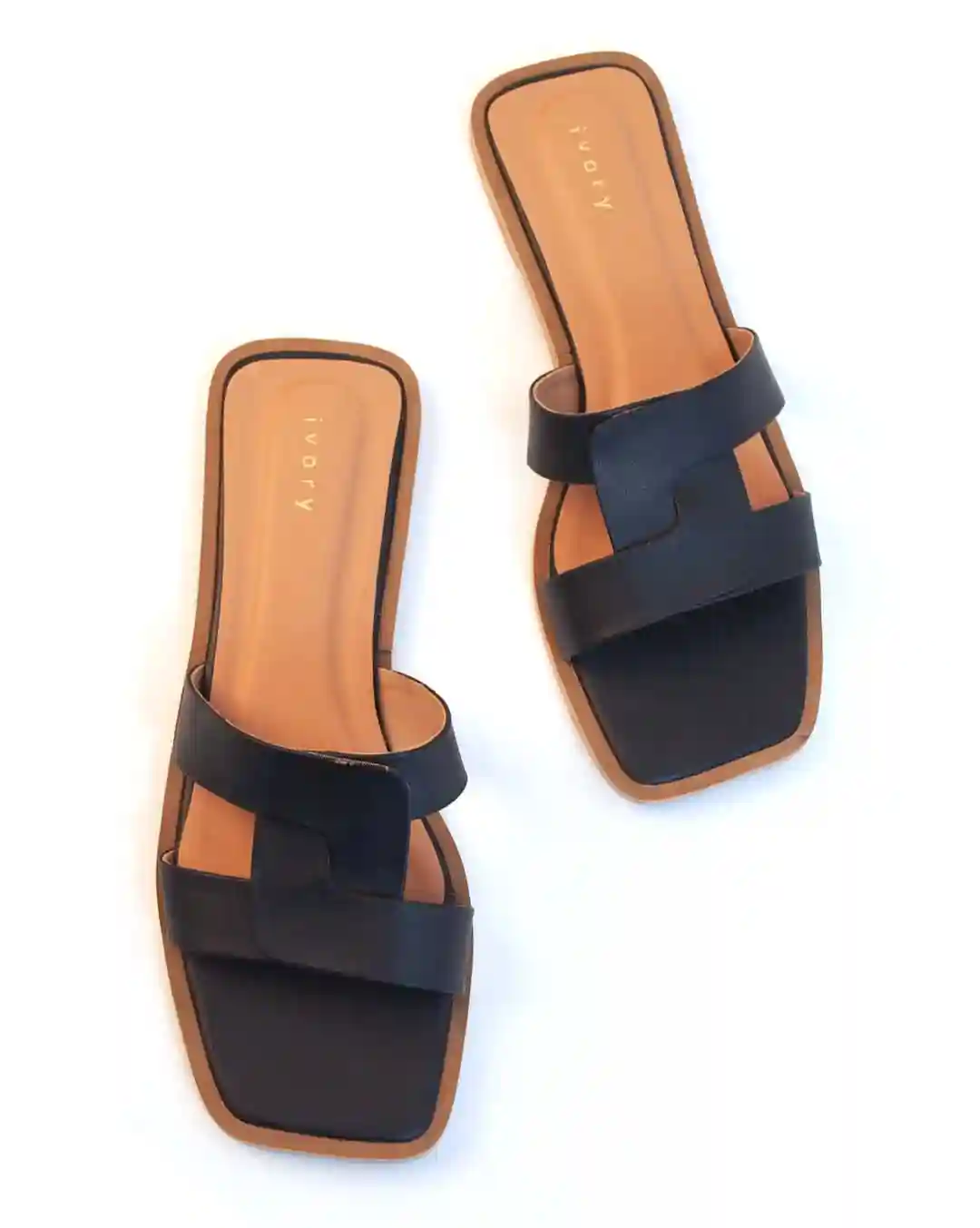 Hazel Black Flat For Women (Size - 35)