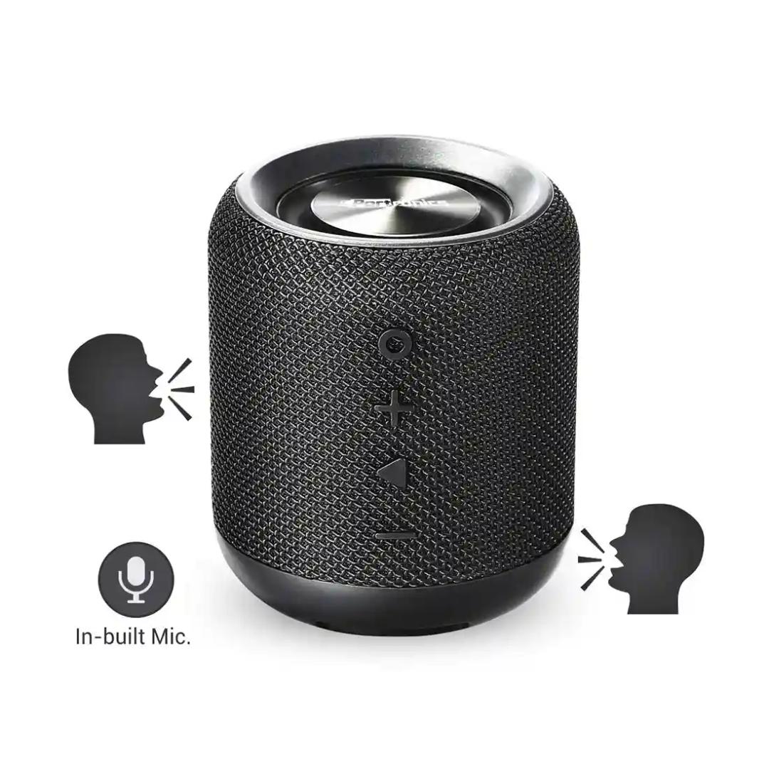 Portronics SoundDrum 10W Portable Bluetooth Stereo Speaker with Powerful Bass, Aux 3.5 mm, In-Built Mic, FM Radio, 6-7 Hrs Playtime(Black)