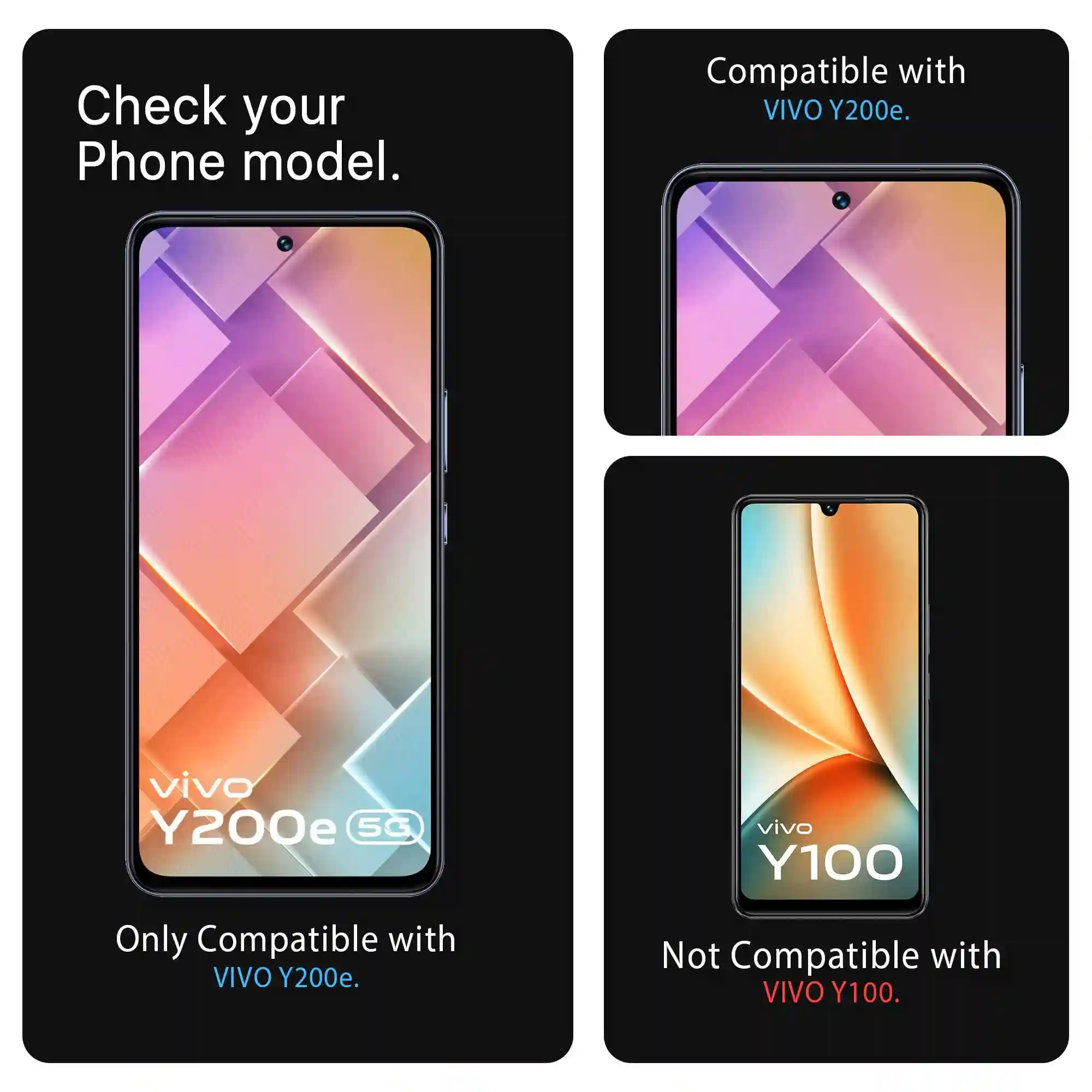FIRST MART Screen Protector for Vivo Y200e 5G - Impossible Fiber Case Friendly Screen Protection & Installation Kit (Gaming Clear)