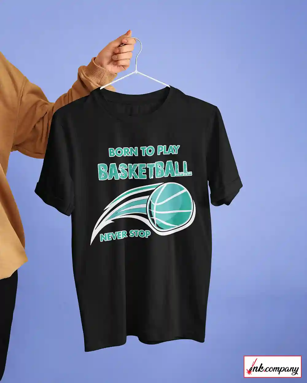 Born To Play Basketball Women's Cotton Tee - S