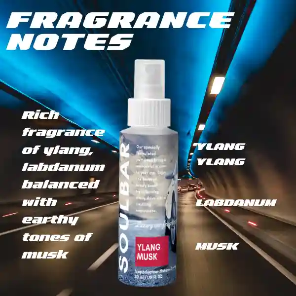 Cafe Vanille & Ylang Musk Car Perfume Spray - Pack of 2