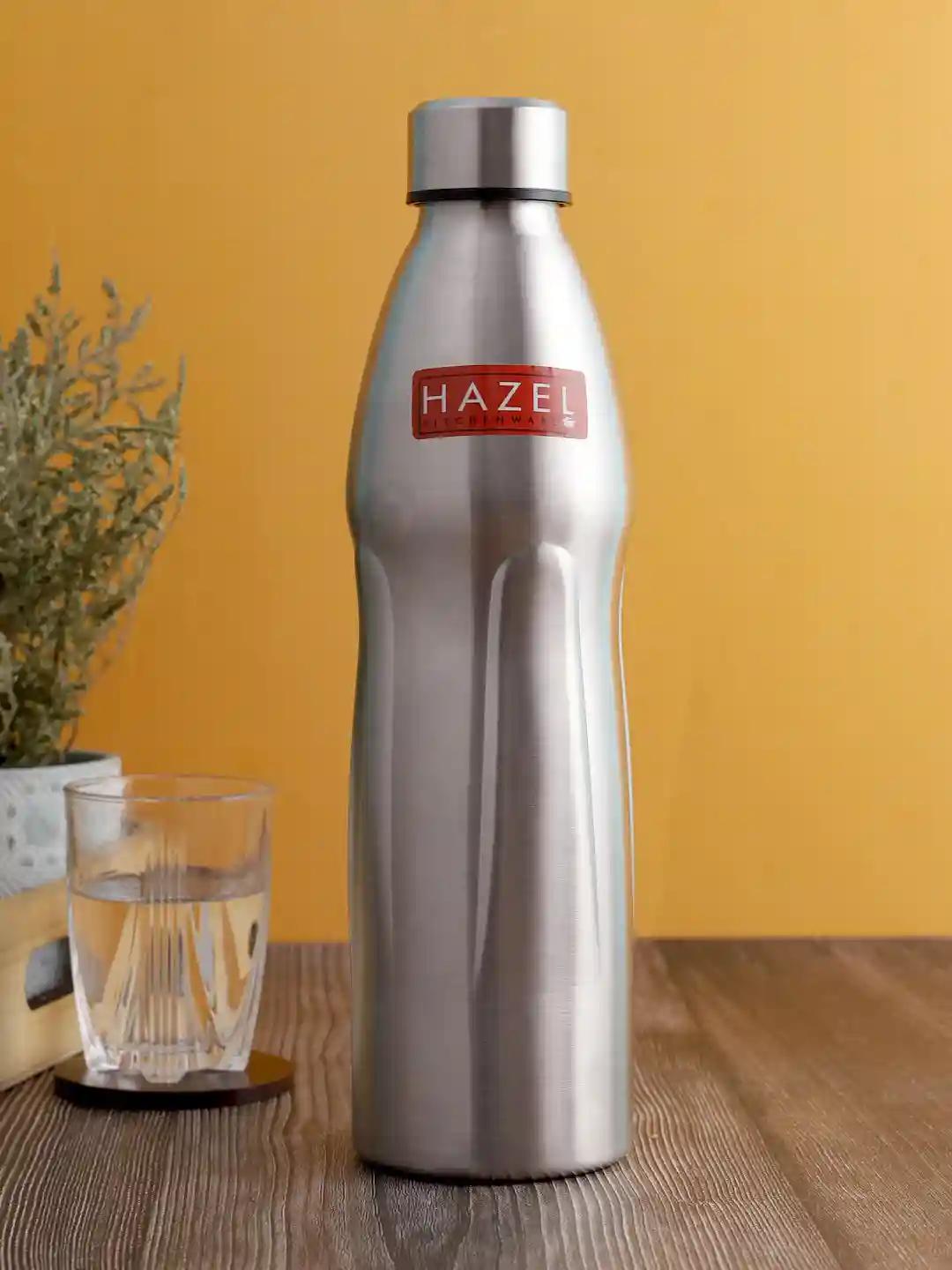 HAZEL Loch S4 Water Bottle 1.1 Litre | Stainless Steel Single Wall Fridge Water Bottle For Office | School | Trekking | Hiking | Travel, 1 Piece