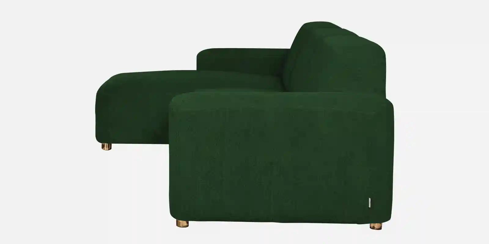 Pine Wood Polyester Fabric Green 2 - Seater Sofa RHS