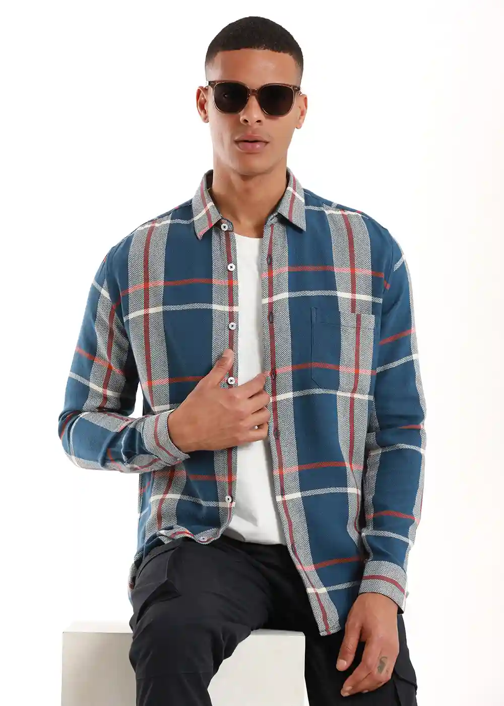 Banana Club Waffle Dobby Classic Blue- (Small)