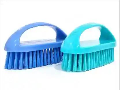 Plastic Wet & Dry Brush Cloth Washing Brush with Soft Handle - Multicolor