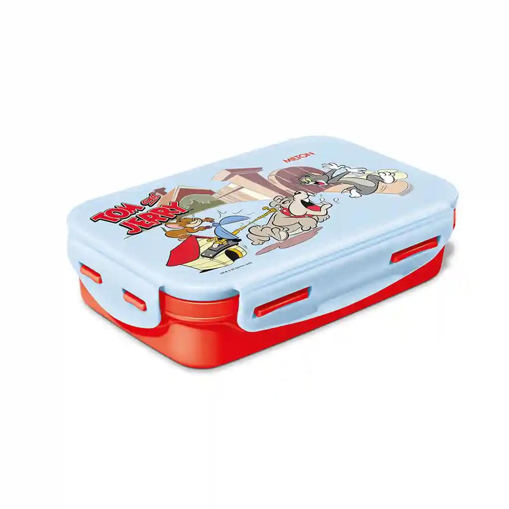 MILTON Steely Prime Insulated Inner Stainless Steel Small Tiffin Box,400 Ml,with Inner Container,80 Ml&Spoon,Red|Food Grade|Easy to Carry|Easy to Clean|Leak Proof|Kids Lunch Box,400 Milliliter