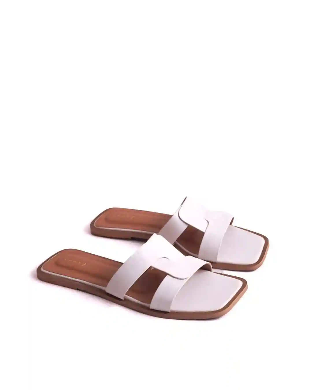 Hazel White Flat For Women (Size - 35)