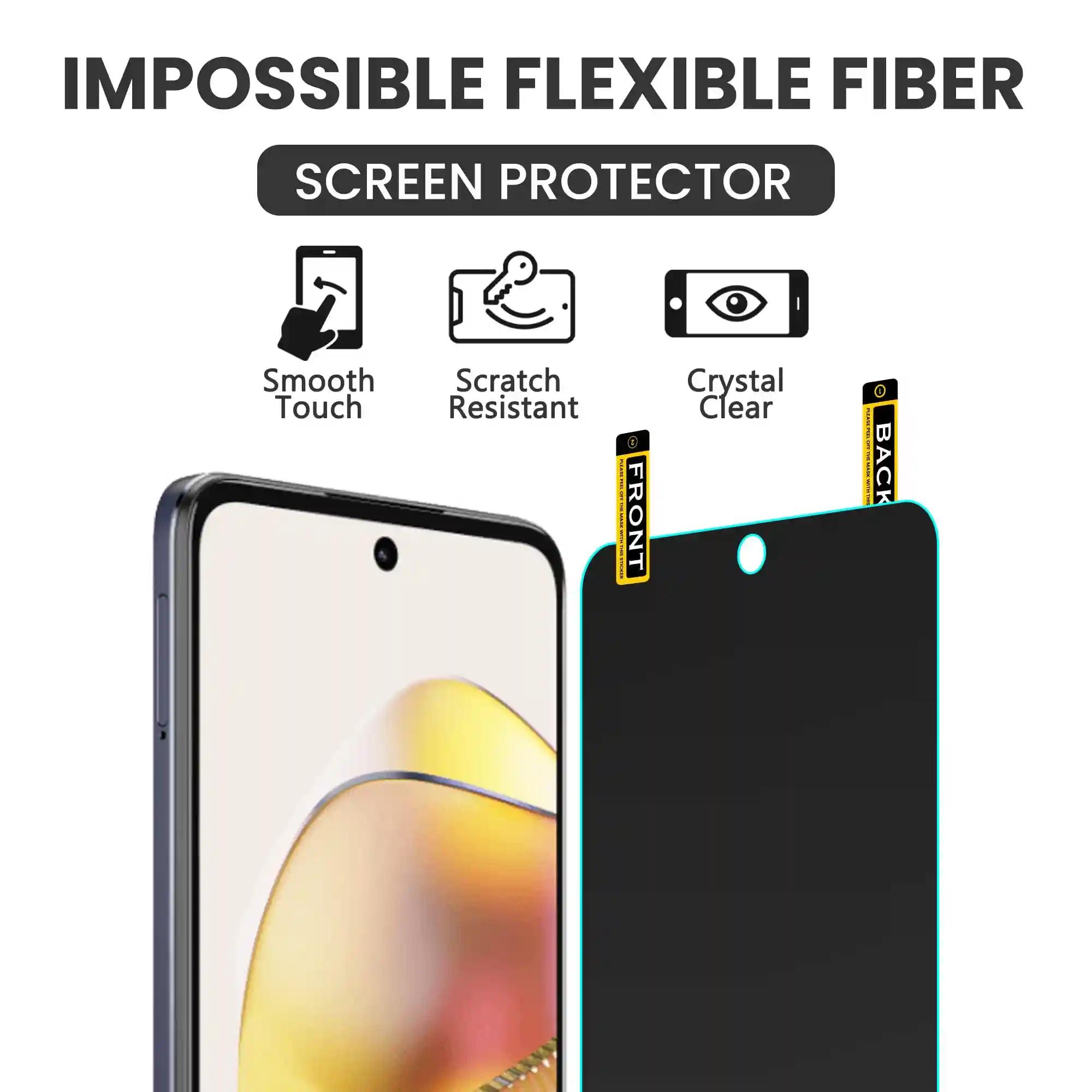 FIRST MART Gaming Screen Protector for Motorola G73 5G (6.5 Inch) Crystal Clear Impossible Fiber Case Friendly & Installation Kit| Gaming Crystal Clear