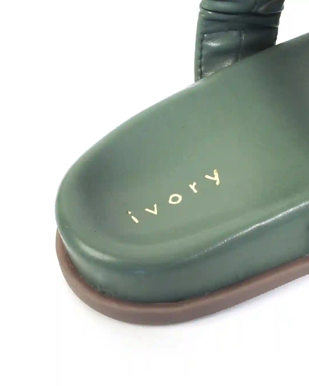 Mae Olive Green Flats For Women (Size - 36)