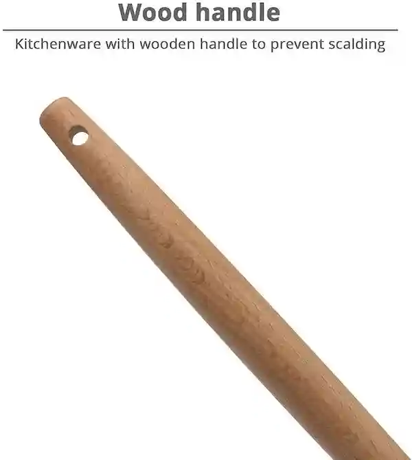 Perfect Pricee Silicone Non Stick Spatula with Wooden Handles (Color Will be Sent as per Stock Availability)