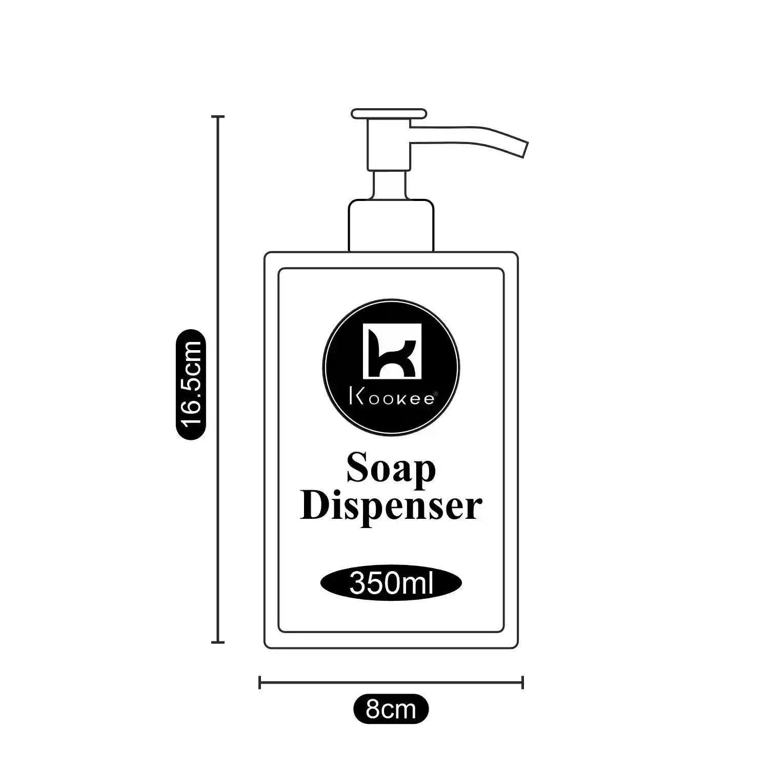 Kookee Acrylic Liquid Handwash Soap Dispenser pump for Bathroom, Hand wash refillable bottle for Kitchen wash basin, Set of 1 - Green (9992)