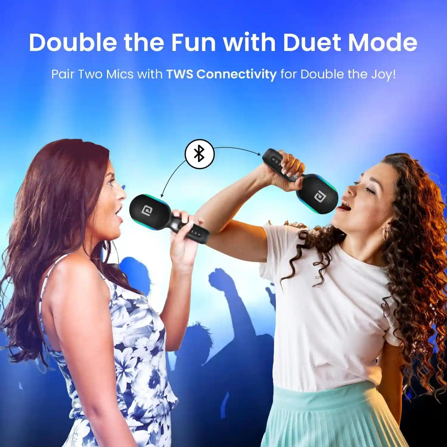 Portronics Dash 2 10W Wiresless Speaker with Karaoke Mic, 10 Hours Playtime, Multicolor RGB Lights, Bluetooth v5.3, TWS Pairing, FM Transmitter(Grey)