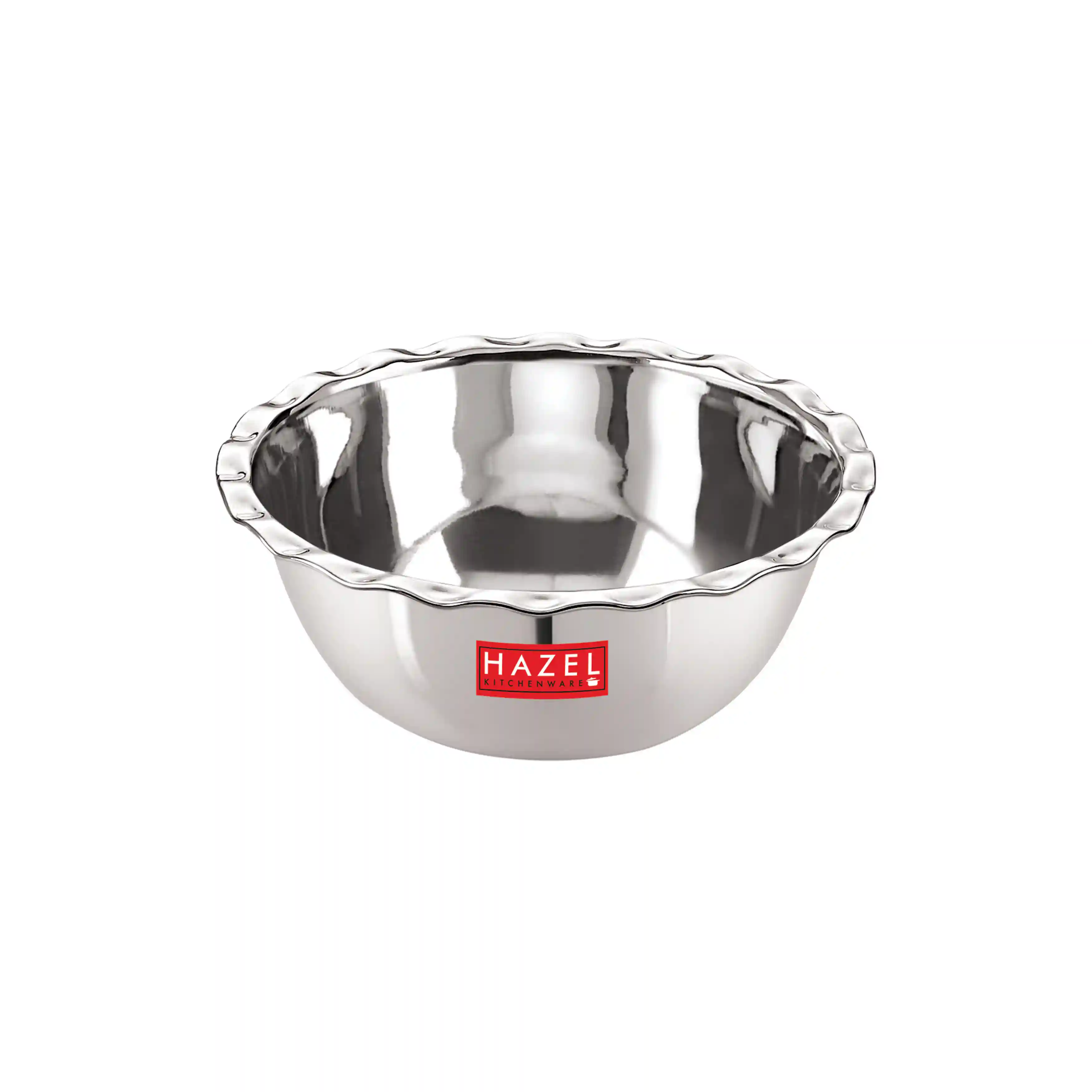 HAZEL Stainless Steel Serving Bowl Wati Vati Katori, 13.5 cm, 400 ML, Silver