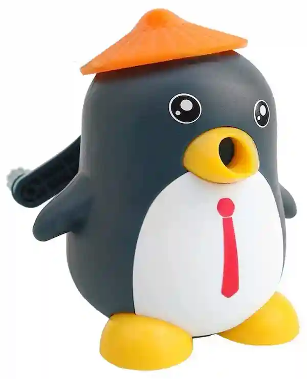 Kunya Penguin Shaped Pencil Sharpener For Kids - Multicolor