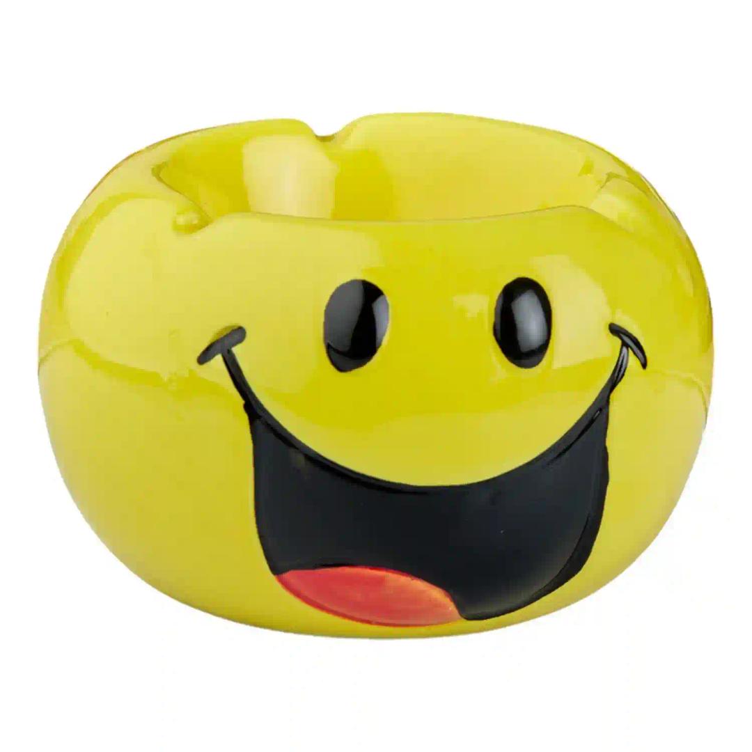 Kookee Groovy Ceramic Ashtray - Unique and Colorful Smoking Accessory with Retro Vibes - Funky Decor for Smokers and Collectors, Yellow (10776)