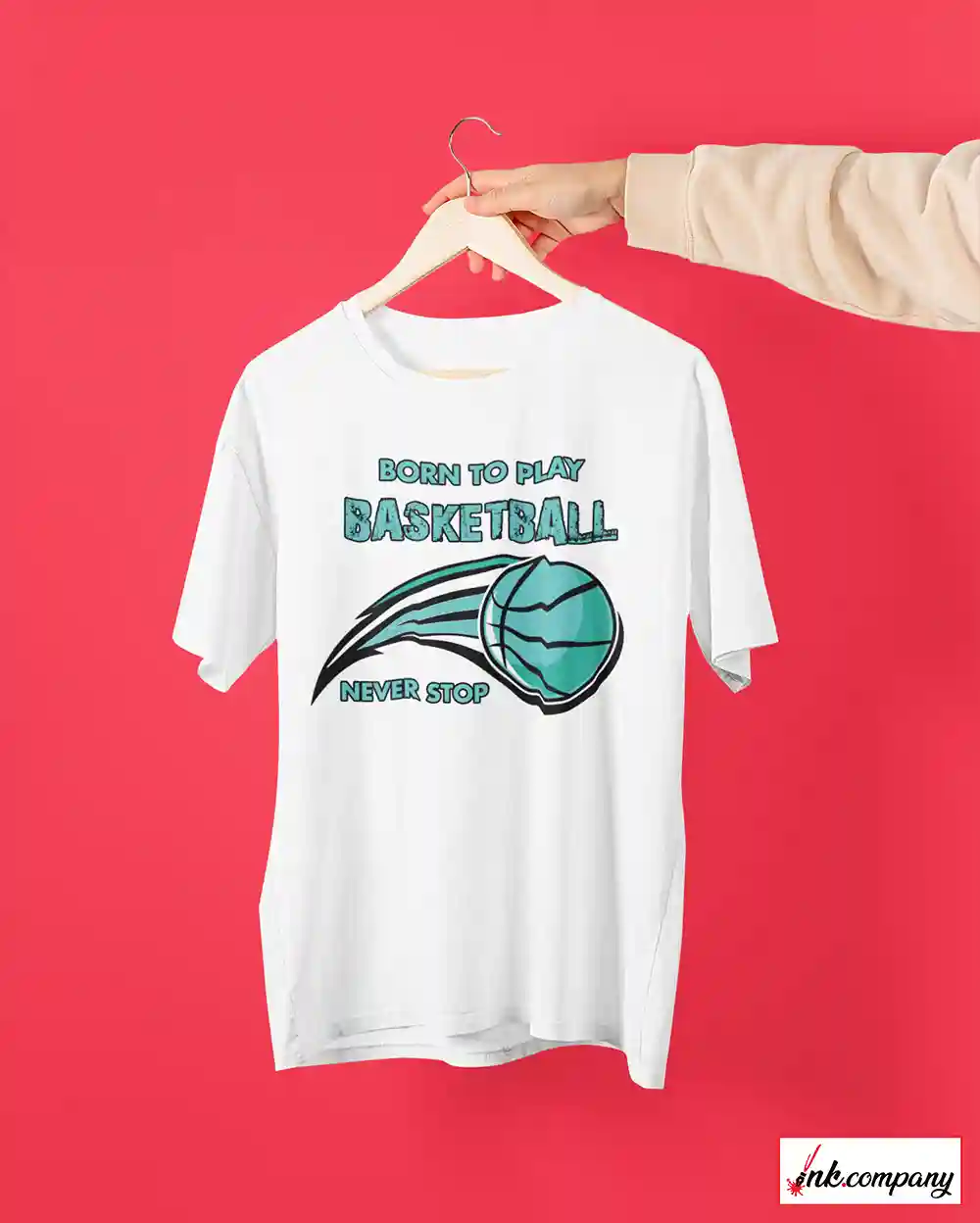 Born To Play Basketball Men's Cotton Tee - S