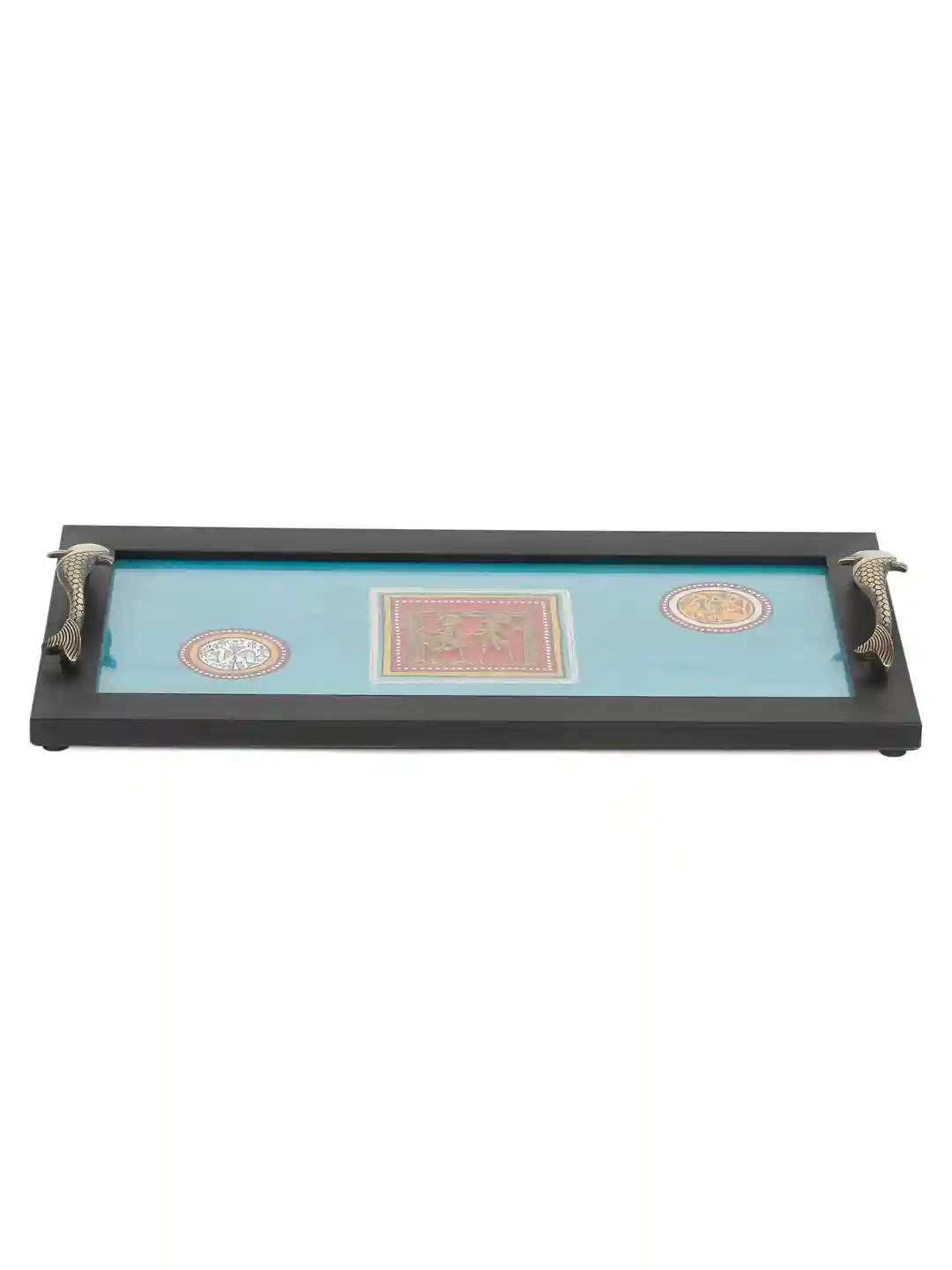 Shilpkara Warli Handpainted Kitchen Decorative Table Top Tray