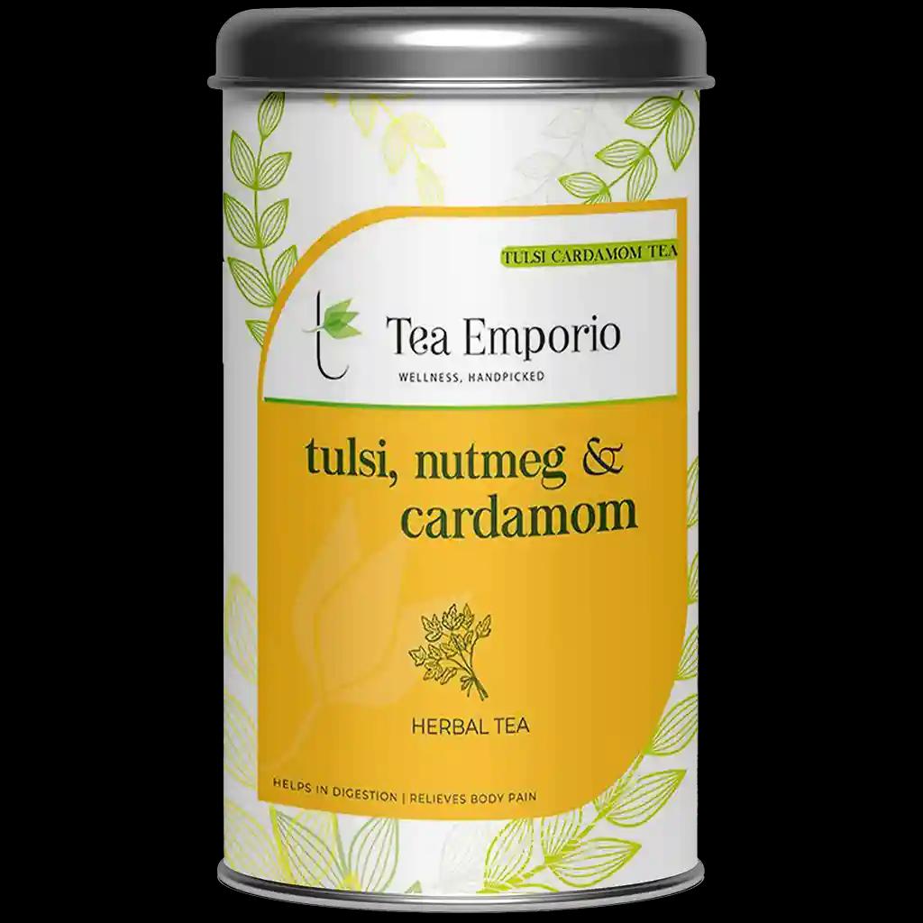 Tulsi Cardamom Herbal Tea - 50 Gm Tin Caddy