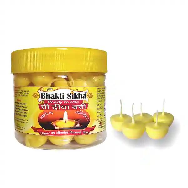 Readymade Regular Size Ghee Diya Batti - 60 Pcs