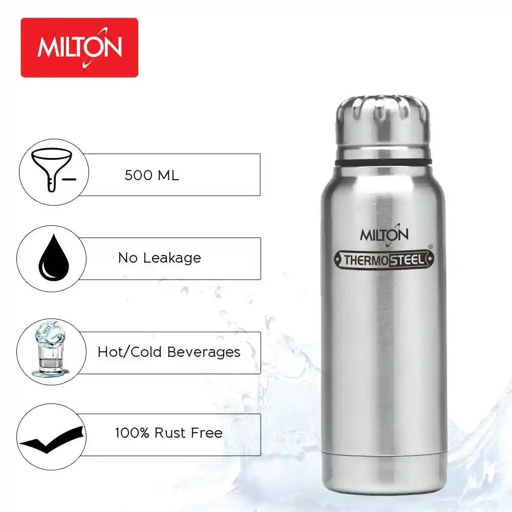 Milton Slender Stainless Steel Flask, 500 ml, Silver