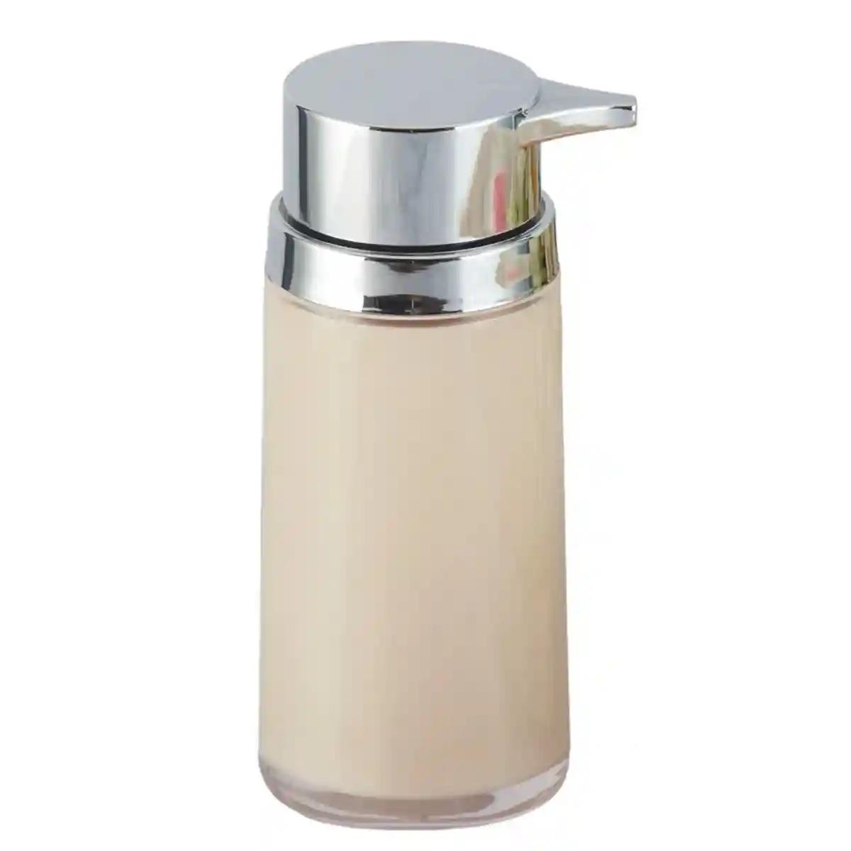 Kookee Acrylic Liquid Handwash Soap Dispenser pump for Bathroom, Hand wash refillable bottle for Kitchen wash basin, Set of 1 - Beige (9928)