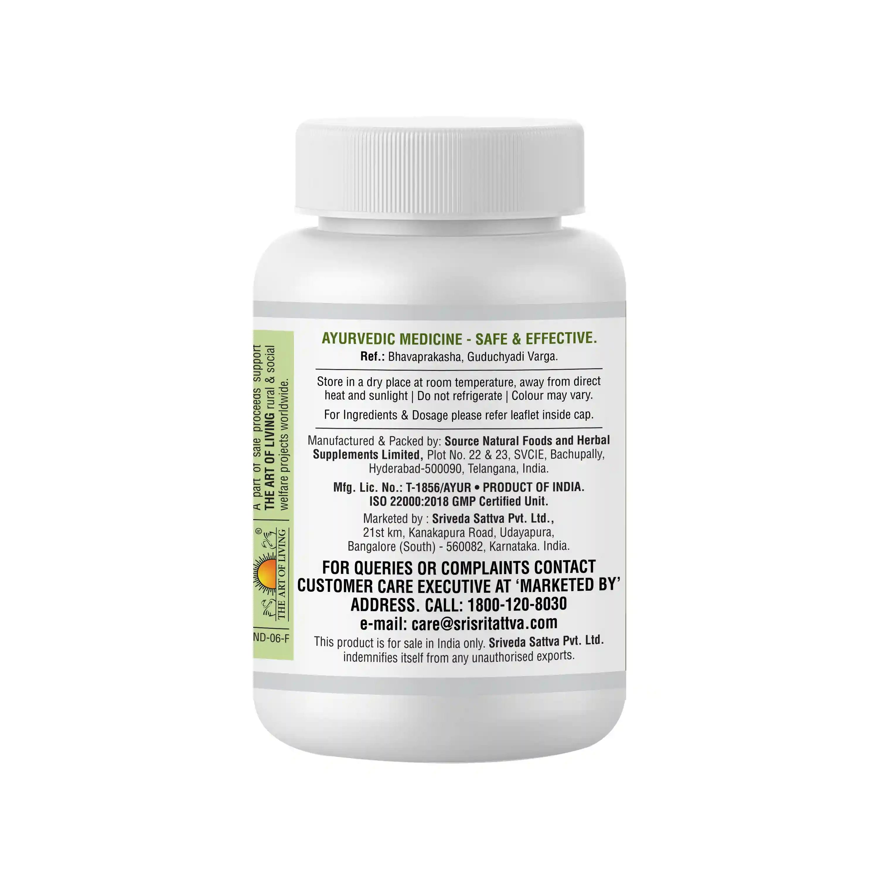 Sri Sri Tattva Shatavari - Complete Women'S Care, 60 Tabs | 500 Mg | Pack Of 2