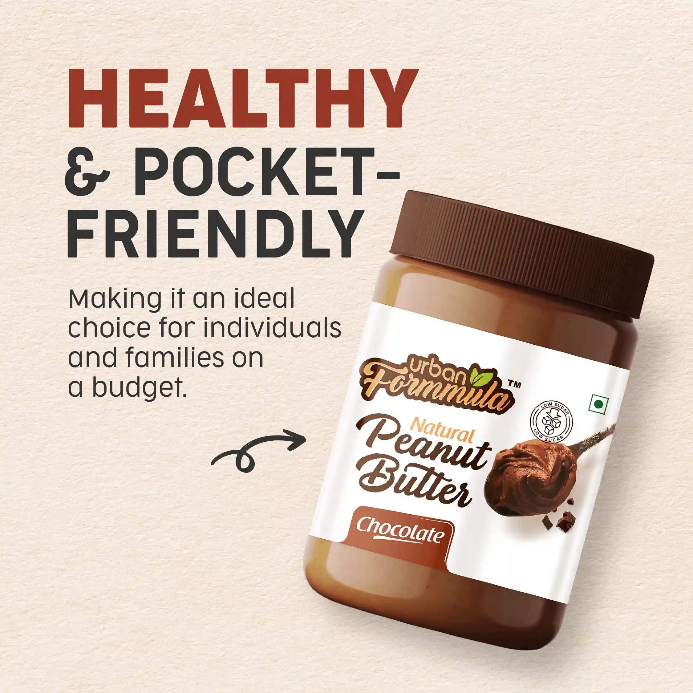 Chocolate Smooth Peanut Butter - 500 Gm