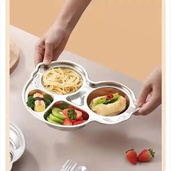 Kunya Stainless Steel Car Shape Lunch Plate