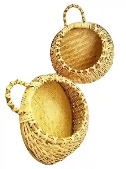 Cane Baskets Handwoven Fruit and Vegetable Storage