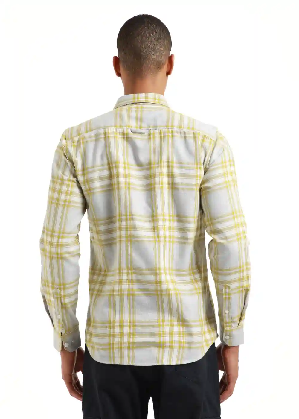 Banana Club Melange Lime Green Check Shirt- (Small)