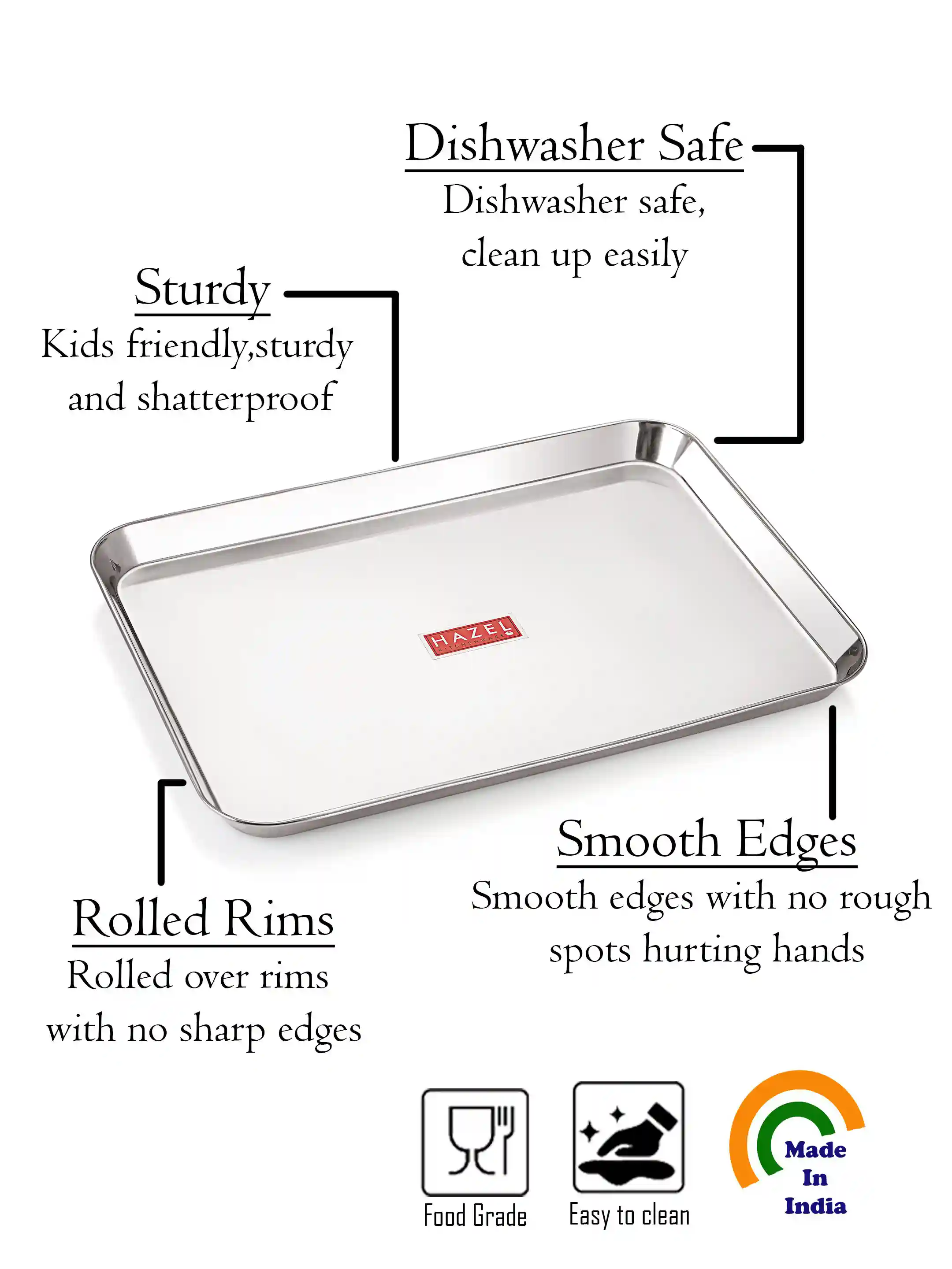 HAZEL SS Serving Tray Rectangle S4
