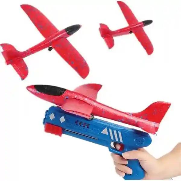 Ji and Ja Airplane Launcher Gun, Safe & Long Range Plane Shoot Foam Plane With Gun