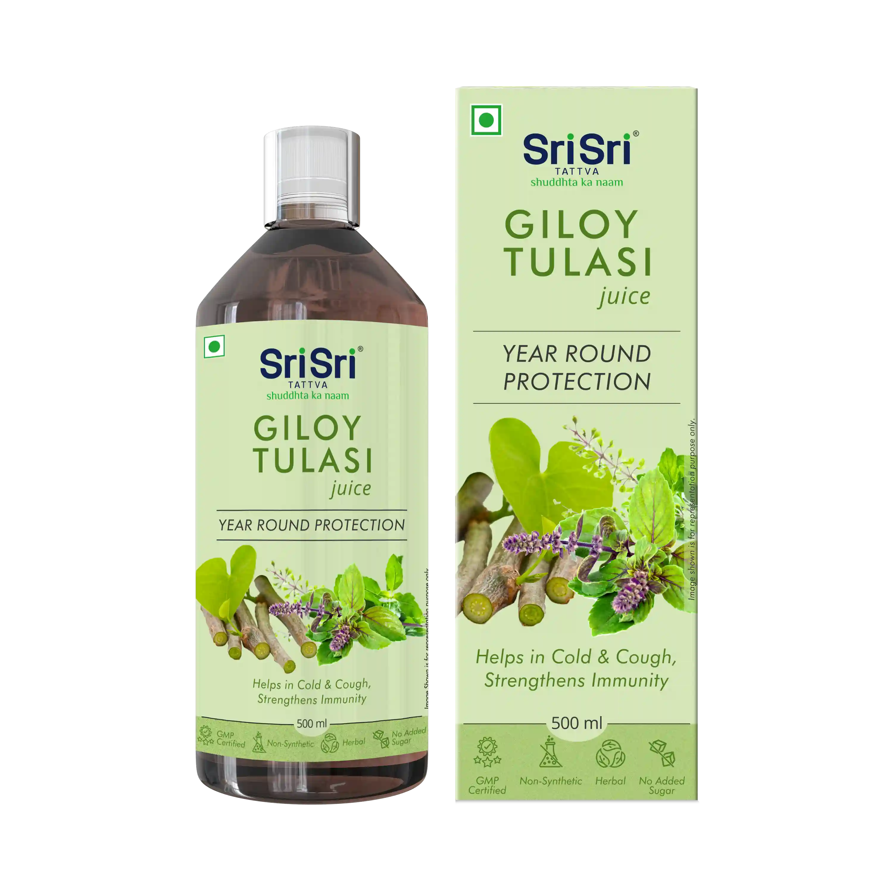 Sri Sri Tattva Giloy Tulasi Juice | 500 Ml