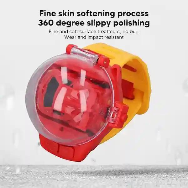 Ji and Ja Mini Remote Control Car Watch Toys, Easy Control Safe 98.4ft Remote Control Distance Cute Wrist Racing Car Watch Silicone Strap with Dust Cover for Outdoor