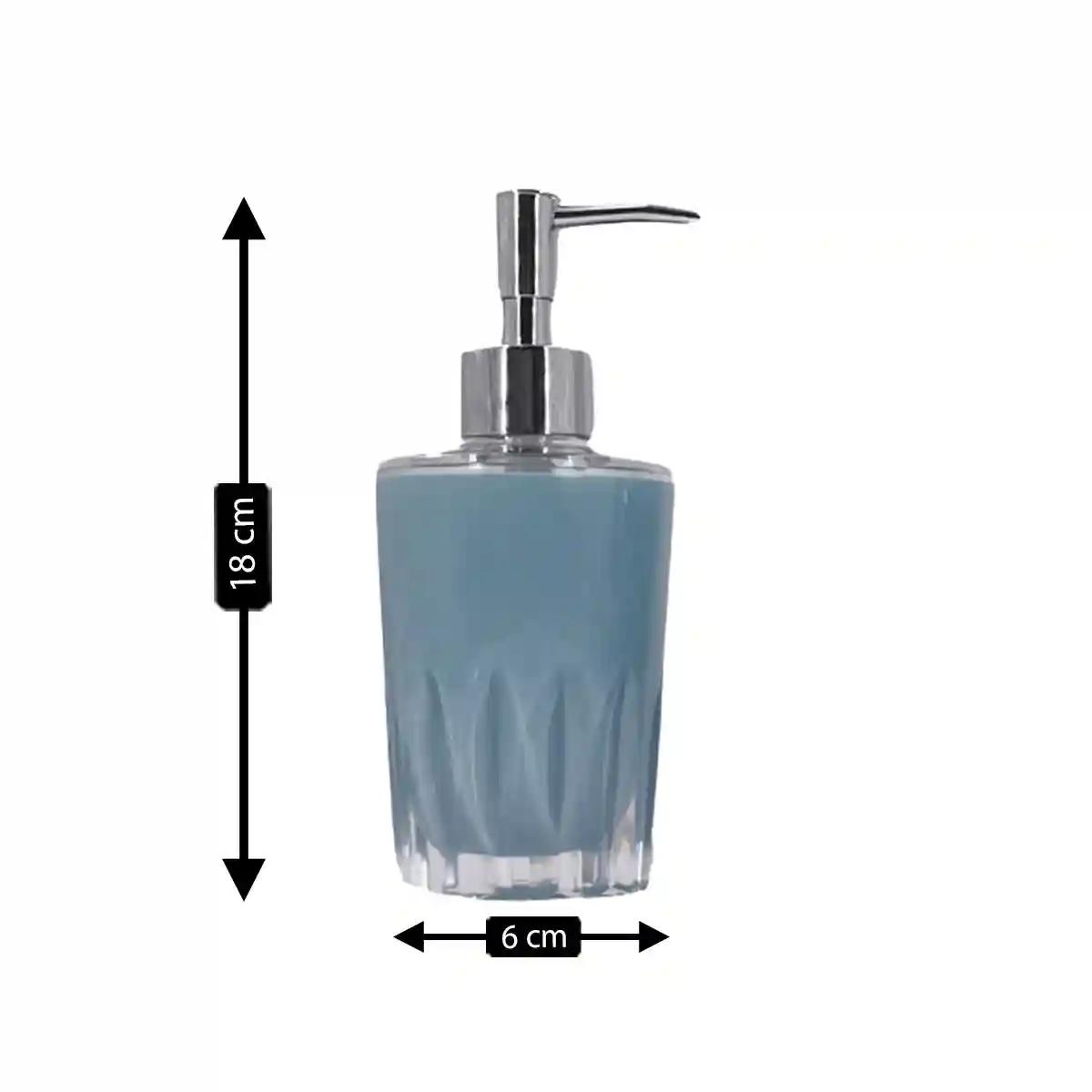 Kookee Acrylic Liquid Handwash Soap Dispenser pump for Bathroom, Hand wash refillable bottle for Kitchen wash basin, Set of 1 - Blue (8455)