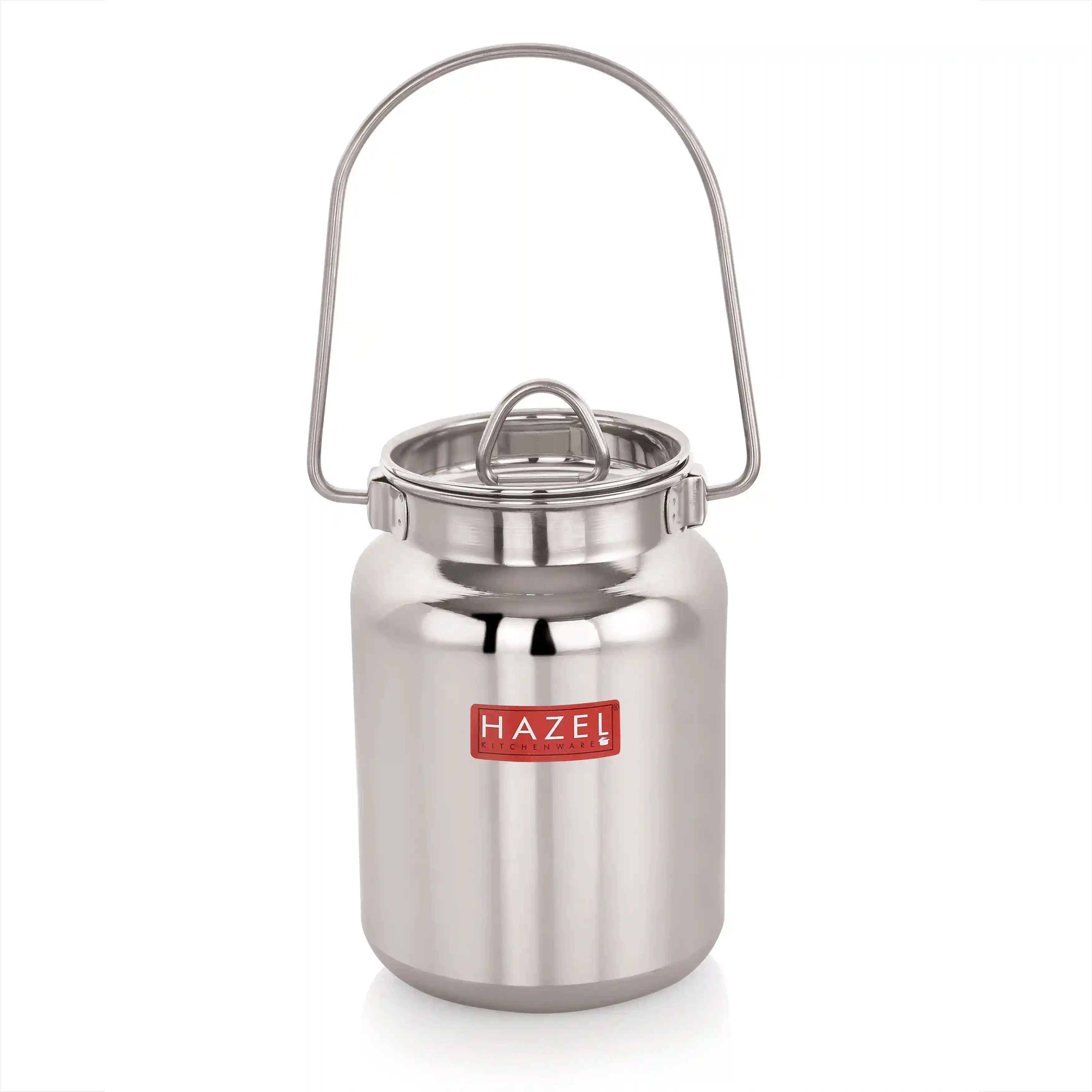 HAZEL Stainless Steel Oil and Ghee Air Tight Container | Oil Pot Container for Kitchen Storage | Heavy Gauge Steel Ghee Can, 1 Litre