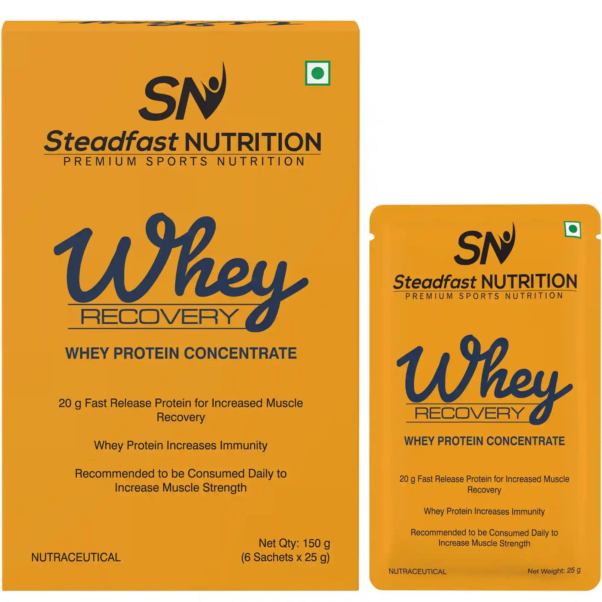 STEADFAST NUTRITION Whey Unflavored Protein Concentrate | 20g fast release Whey protein for muscle recovery, growth and immunity