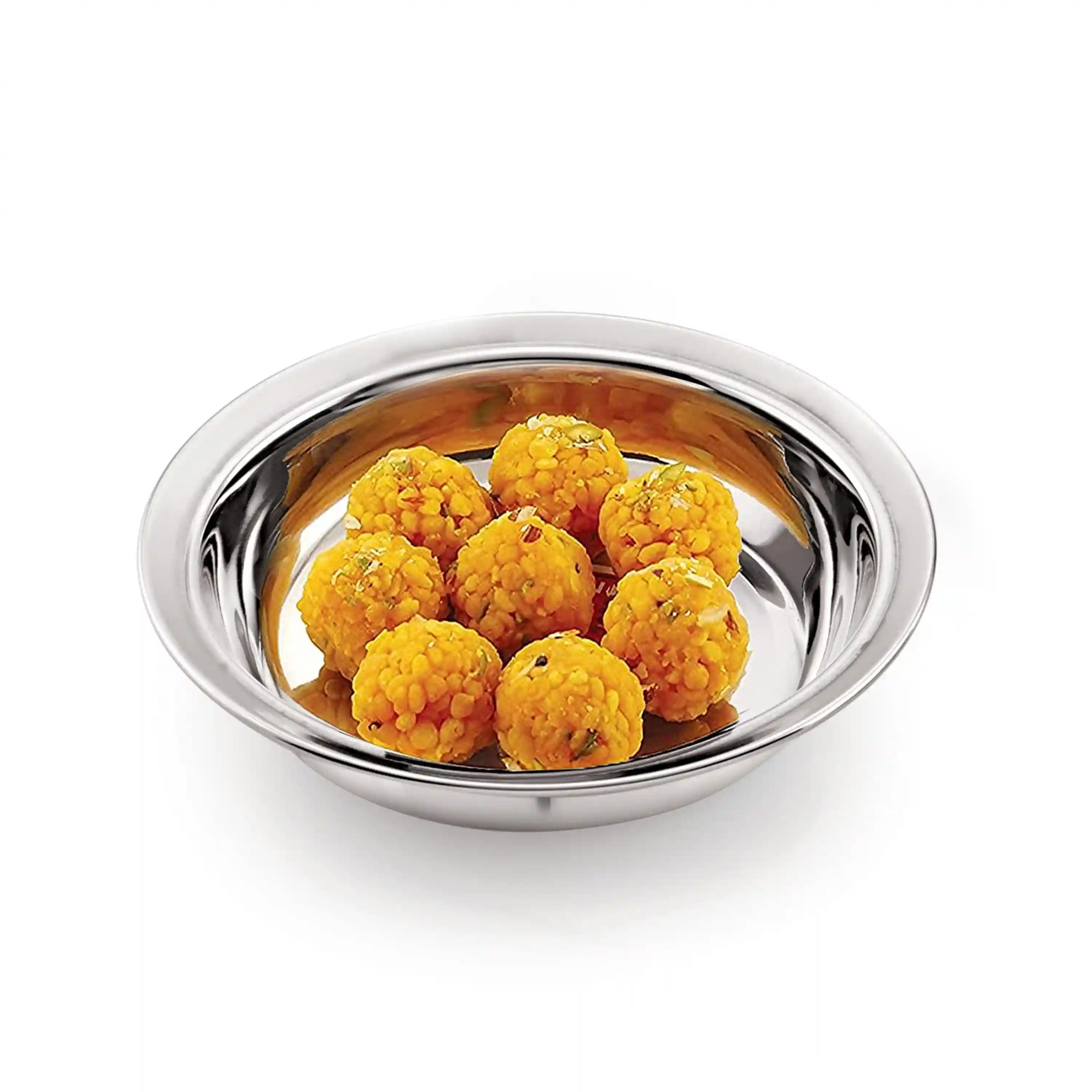 HAZEL Stainless Steel Snack Bowl/Plate Set | Small Steel Plates Dish for Snacks | Breakfast Plates, 270 ML