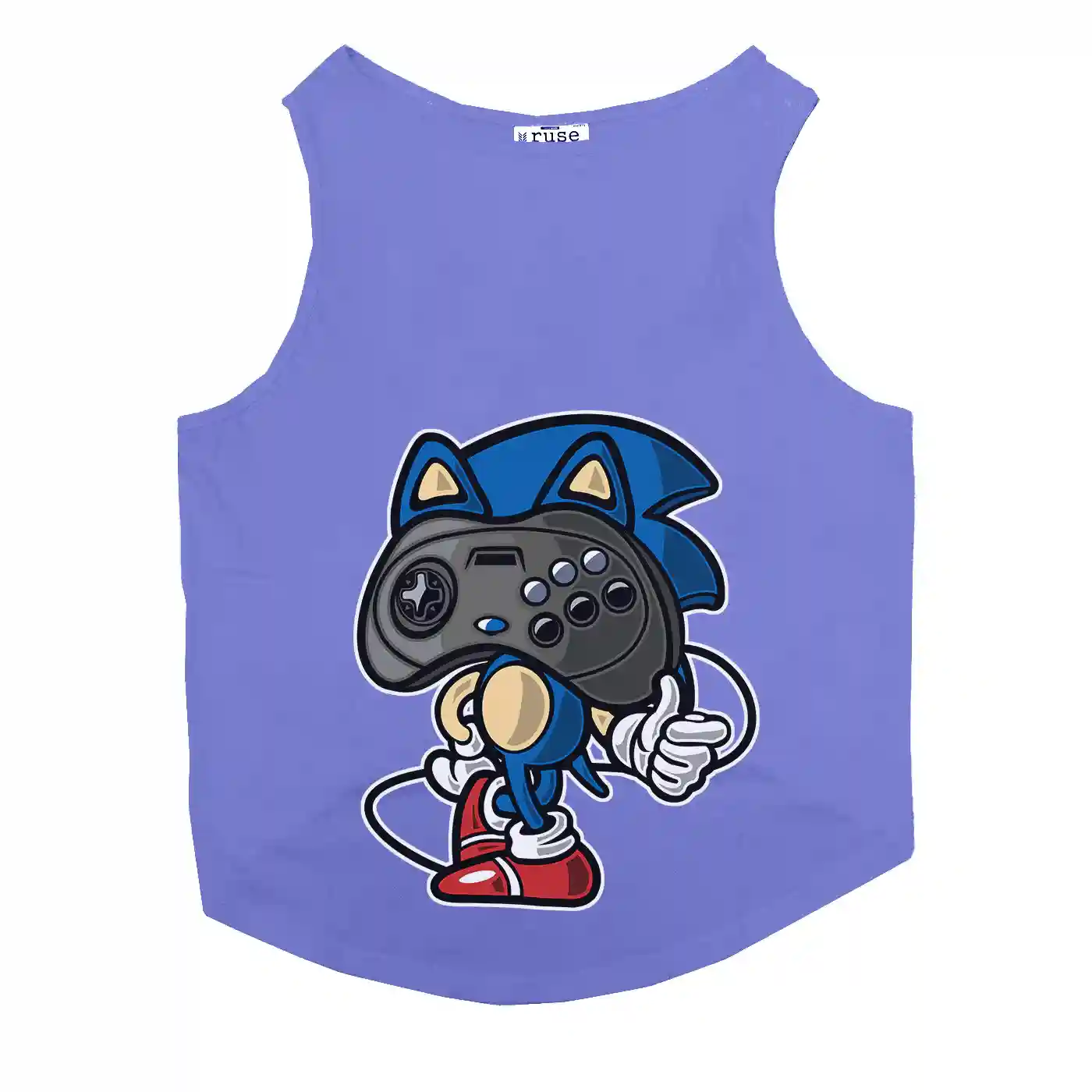 Ruse Player Head Too Printed Round Neck Vest Tank Tees Gift For Dogs - Lavender
