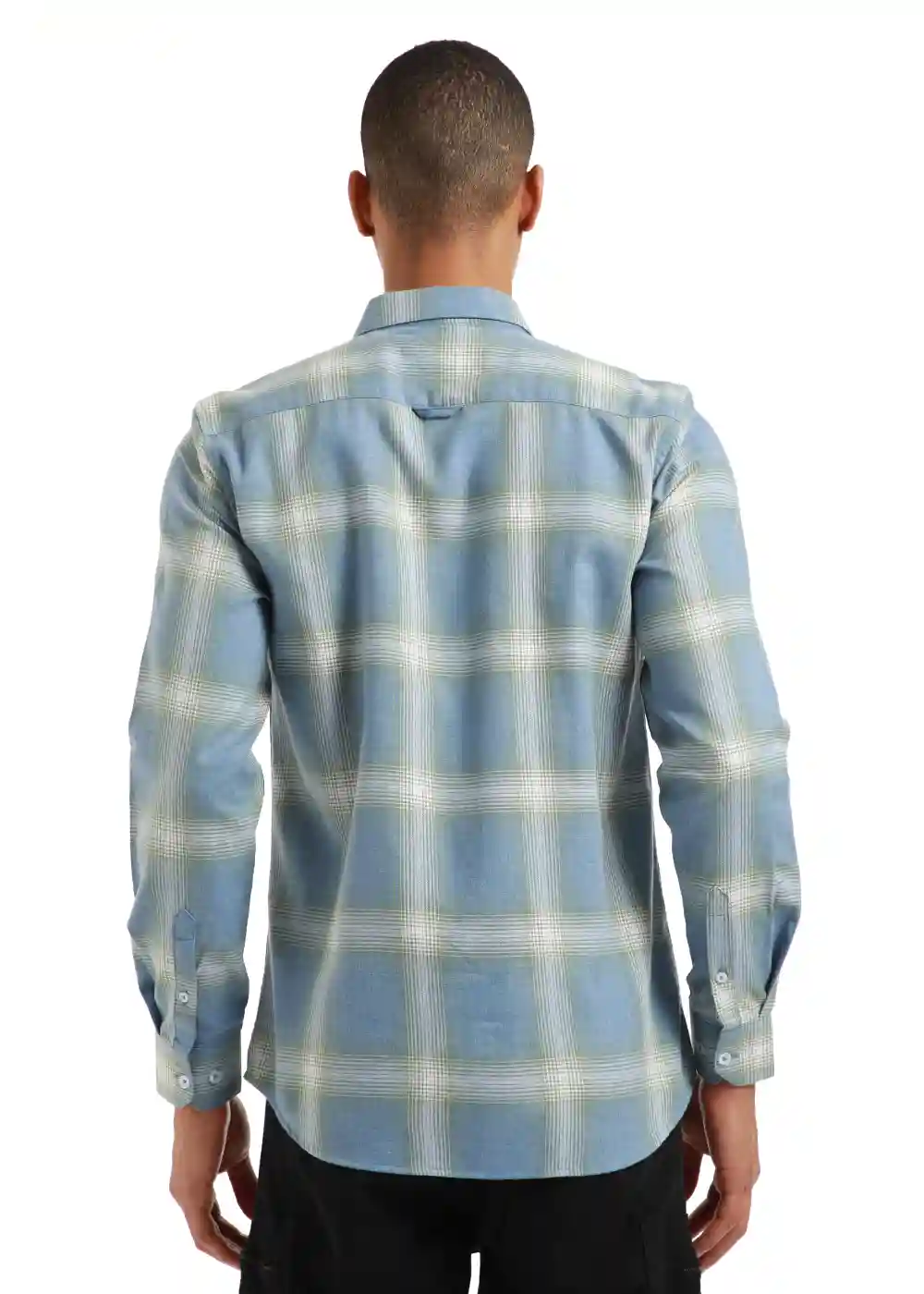 Banana Club Melange Blue Bonnet Check Shirt- (Small)