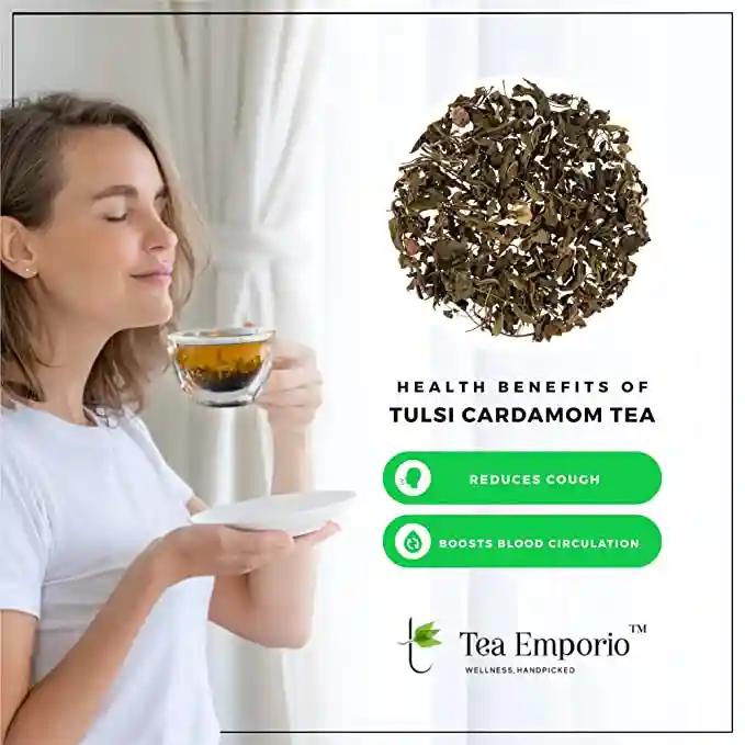 Tulsi Cardamom Herbal Tea - 50 Gm Pouch