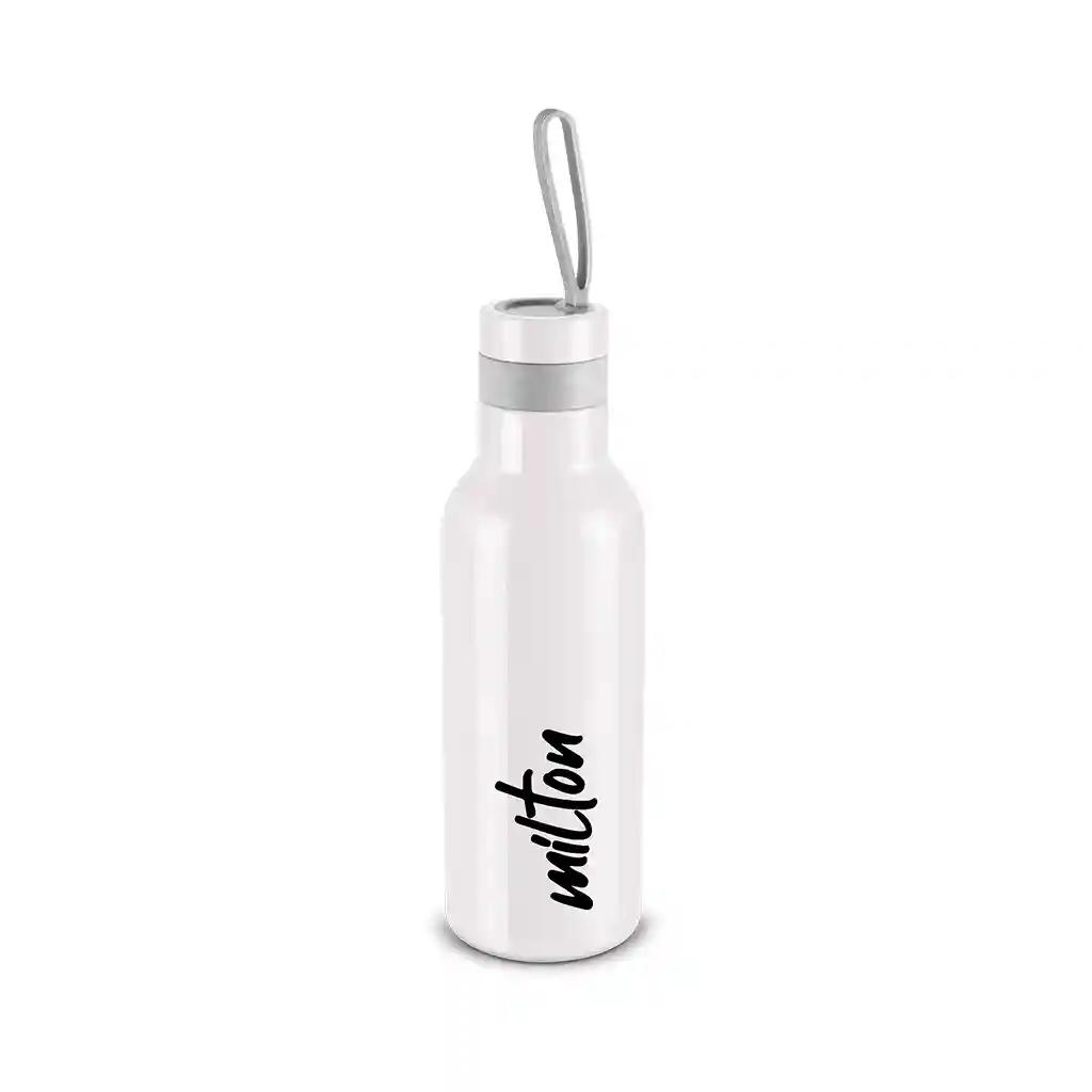 Milton New Smarty 600 Thermosteel Hot and Cold Water Bottle, 490 ml, White