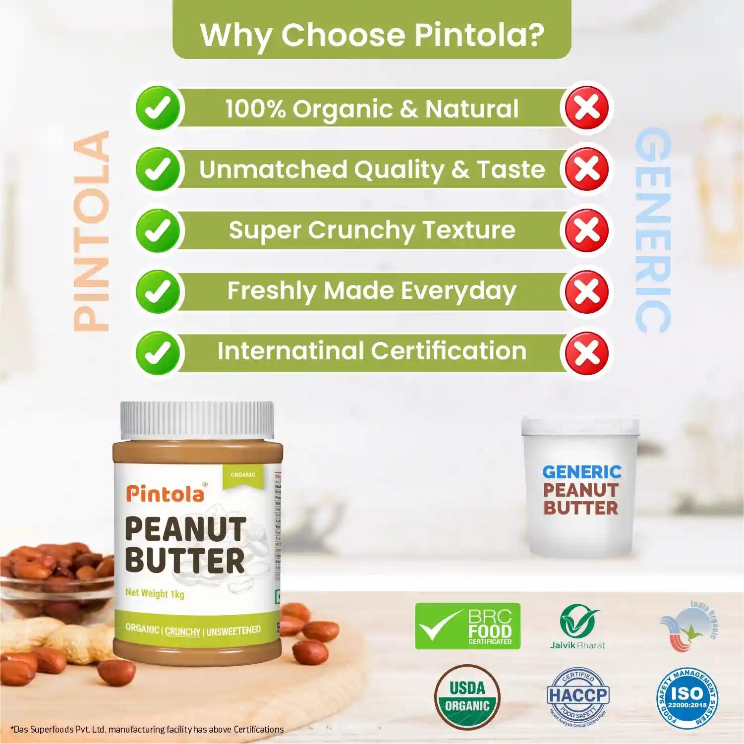 Pintola Organic PB Crunchy 350g