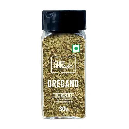 Chef Urbano Oregano Sprinkler | Italian Herbs | Pizza and Pasta Seasoning | Premium Herbs and Spices | Flakes/Leaves | Glass Bottle