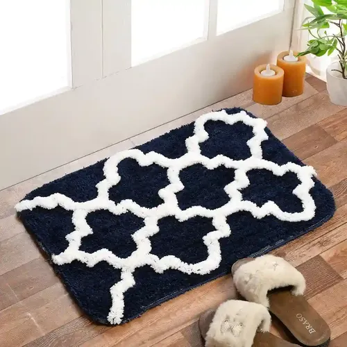 Jaaki Home Microfiber Moroccan Design Bath Mat for Bathroom, Door Mat