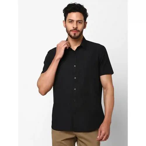 Indivisual Men's Solid Carbon Black Shirt