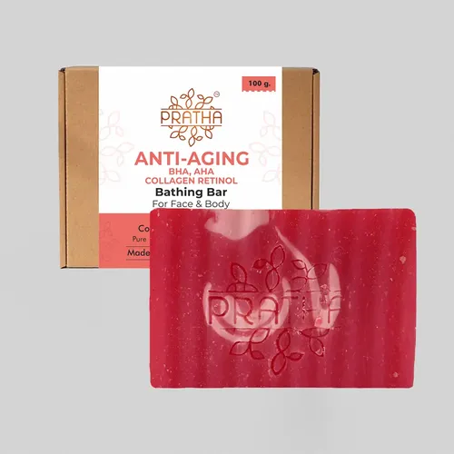 Pratha Anti-Aging BHA, AHA Collagen Retinol - Cold Process Handmade Bathing Bar