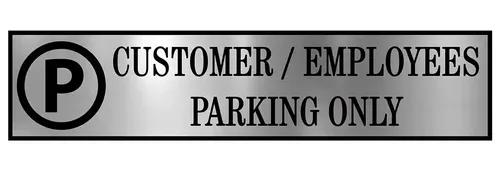 Gugan's Parking Signs with Self Adhesive Signboard Signage for Office, Hospitals, Colleges, Supermarket | Laser Engraved Acrylic Sheet - Customer & Employees Parking